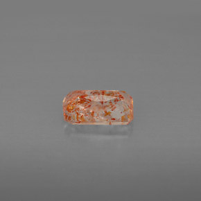 Pierre de soleil orange naturelle transparent, 0,64 ct, transparent / translucide
