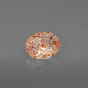 Pierre de soleil orange naturelle transparent, 1,05 ct, transparent / translucide
