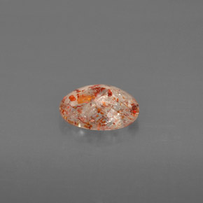 Pierre de soleil orange naturelle transparent, 1,05 ct, transparent / translucide