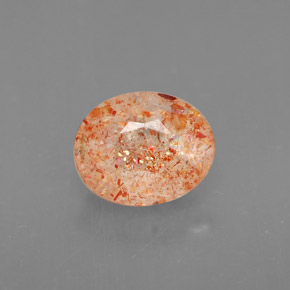 Pierre de Soleil  Orange naturelle Transparent, 1.24 ct, Transparent / Translucide