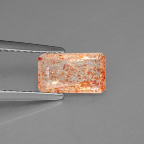 Pierre de soleil orange naturelle transparent, 1,15 ct, transparent / translucide