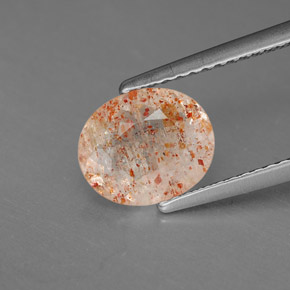 Pierre de Soleil  Orange naturelle Transparent, 1.33 ct, Transparent / Translucide