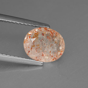 Pierre de Soleil  Orange naturelle Transparent, 1.33 ct, Transparent / Translucide