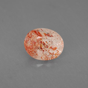 Pierre de soleil orange naturelle transparent, 1,34 ct, transparent / translucide