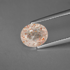 Pierre de soleil orange naturelle transparent, 1,68 ct, transparent / translucide