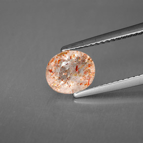 Pierre de soleil orange naturelle transparent, 1,10 ct, transparent / translucide