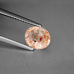 Pierre de soleil orange naturelle transparent, 1,10 ct, transparent / translucide