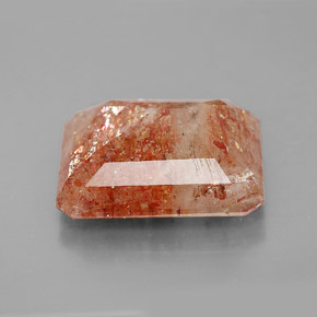 Pierre de soleil orange naturelle transparent, 7,51 ct, transparent / translucide