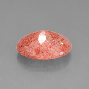 Pierre de soleil orange naturelle transparent, 2,88 ct, transparent / translucide
