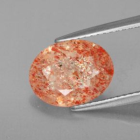 Pierre de Soleil  Orange naturelle Transparent, 2.30 ct, Transparent / Translucide