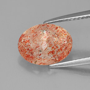 Pierre de Soleil  Orange naturelle Transparent, 2.30 ct, Transparent / Translucide