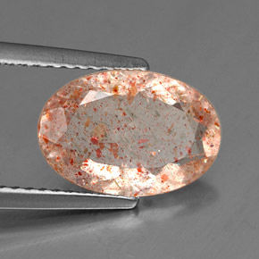 Pierre de Soleil  Orange naturelle Transparent, 2.34 ct, Transparent / Translucide