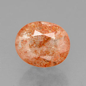 Pierre de soleil orange naturelle transparent, 1,59 ct, transparent / translucide