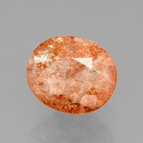 Pierre de soleil orange naturelle transparent, 1,59 ct, transparent / translucide