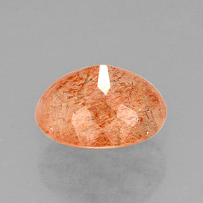 Pierre de soleil orange naturelle transparent, 1,59 ct, transparent / translucide