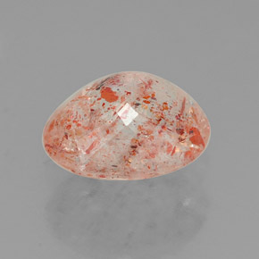 Pierre de soleil orange naturelle transparent, 1,64 ct, transparent / translucide