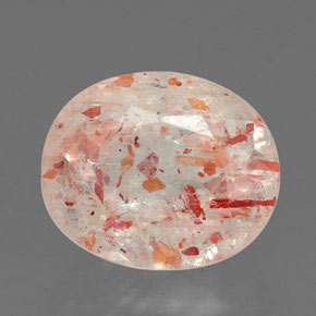 Pierre de Soleil  Orange naturelle Coupe ovale, 1.45 ct, Transparent
