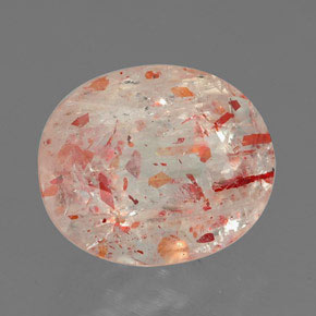 Pierre de Soleil  Orange naturelle Coupe ovale, 1.45 ct, Transparent