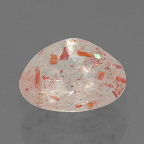 Pierre de Soleil  Orange naturelle Coupe ovale, 1.45 ct, Transparent