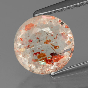 Pierre de soleil orange naturelle transparent, 1,14 ct, transparent / translucide