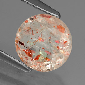 Pierre de soleil orange naturelle transparent, 1,14 ct, transparent / translucide