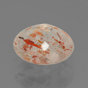 Pierre de soleil orange naturelle transparent, 1,14 ct, transparent / translucide