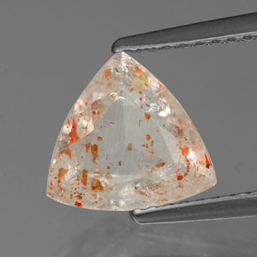 Pierre de Soleil  Orange naturelle Trillion, 1.19 ct, Transparent