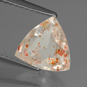 Pierre de Soleil  Orange naturelle Trillion, 1.19 ct, Transparent