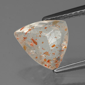 Pierre de Soleil  Orange naturelle Trillion, 1.19 ct, Transparent