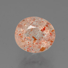 Pierre de soleil orange naturelle transparent, 1,53 ct, transparent / translucide