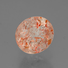 Pierre de soleil orange naturelle transparent, 1,53 ct, transparent / translucide