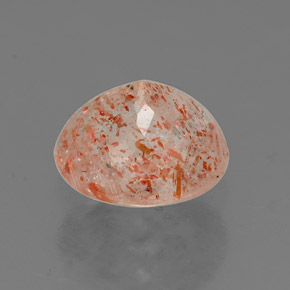 Pierre de soleil orange naturelle transparent, 1,53 ct, transparent / translucide