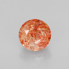 Pierre de soleil orange naturelle transparent, 1,98 ct, transparent / translucide