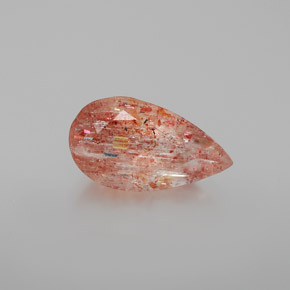 Pierre de soleil orange naturelle transparent, 2,84 ct, transparent / translucide