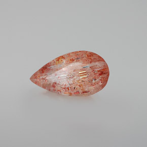 Pierre de soleil orange naturelle transparent, 2,84 ct, transparent / translucide