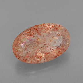 Pierre de soleil orange naturelle transparent, 4,06 ct, transparent / translucide