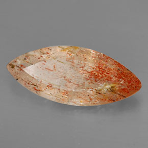 Pierre de soleil orange naturelle transparent, 4,76 ct, transparent / translucide