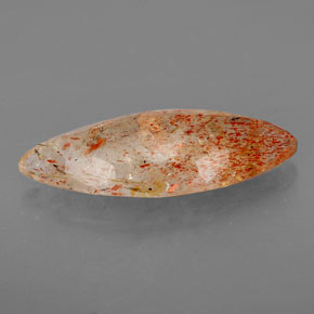 Pierre de soleil orange naturelle transparent, 4,76 ct, transparent / translucide
