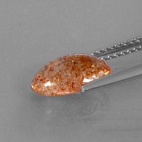 Pierre de soleil orange naturelle transparent, 1,70 ct, transparent / translucide
