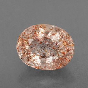 Pierre de Soleil  Orange naturelle Transparent, 1.65 ct, Transparent / Translucide