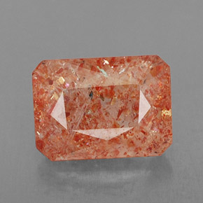 Pierre de soleil orange naturelle transparent, 1,77 ct, transparent / translucide