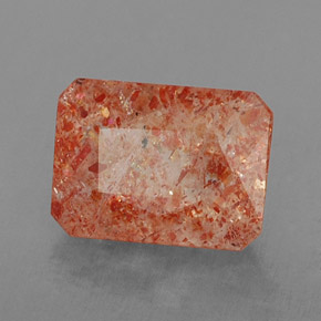 Pierre de soleil orange naturelle transparent, 1,77 ct, transparent / translucide