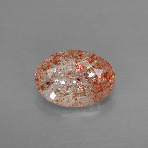 Pierre de soleil orange naturelle transparent, 1,58 ct, transparent / translucide