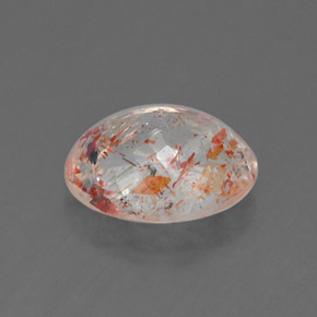 Pierre de soleil orange naturelle coupe ovale, 1,06 ct, transparent