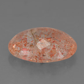 Pierre de soleil orange naturelle transparent, 4,81 ct, transparent / translucide