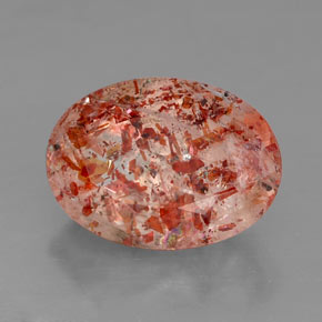 Pierre de soleil orange naturelle transparent, 2,10 ct, transparent / translucide