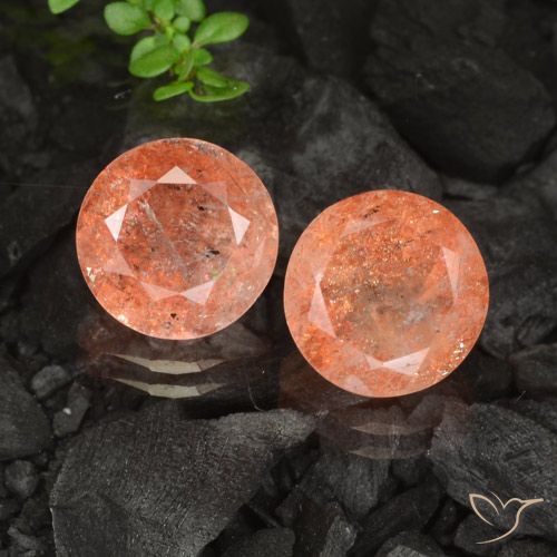 6.37ctw Naturel Orange gingembre Pierre de soleil, Tour, Translucide