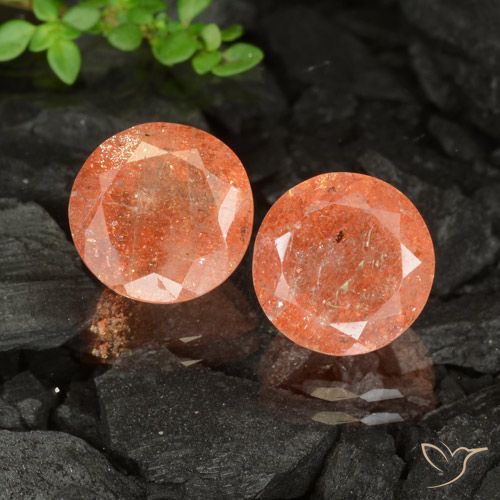 6.55ctw Naturel Orange gingembre Pierre de soleil, Tour, Transparent