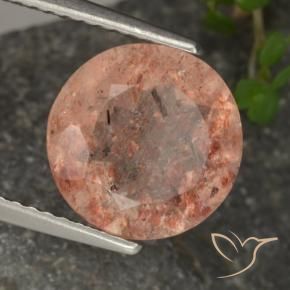 Pierre de soleil Orange clair naturelle Tour, 3.42 ct, Transparent