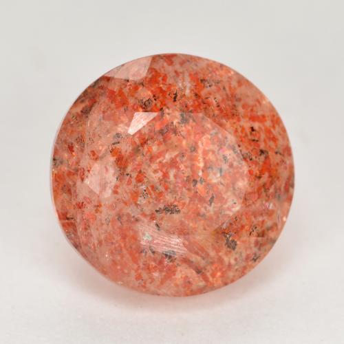 Pierre de Soleil  Orange chaud naturelle Coupe roude, 4.35 ct, Translucide